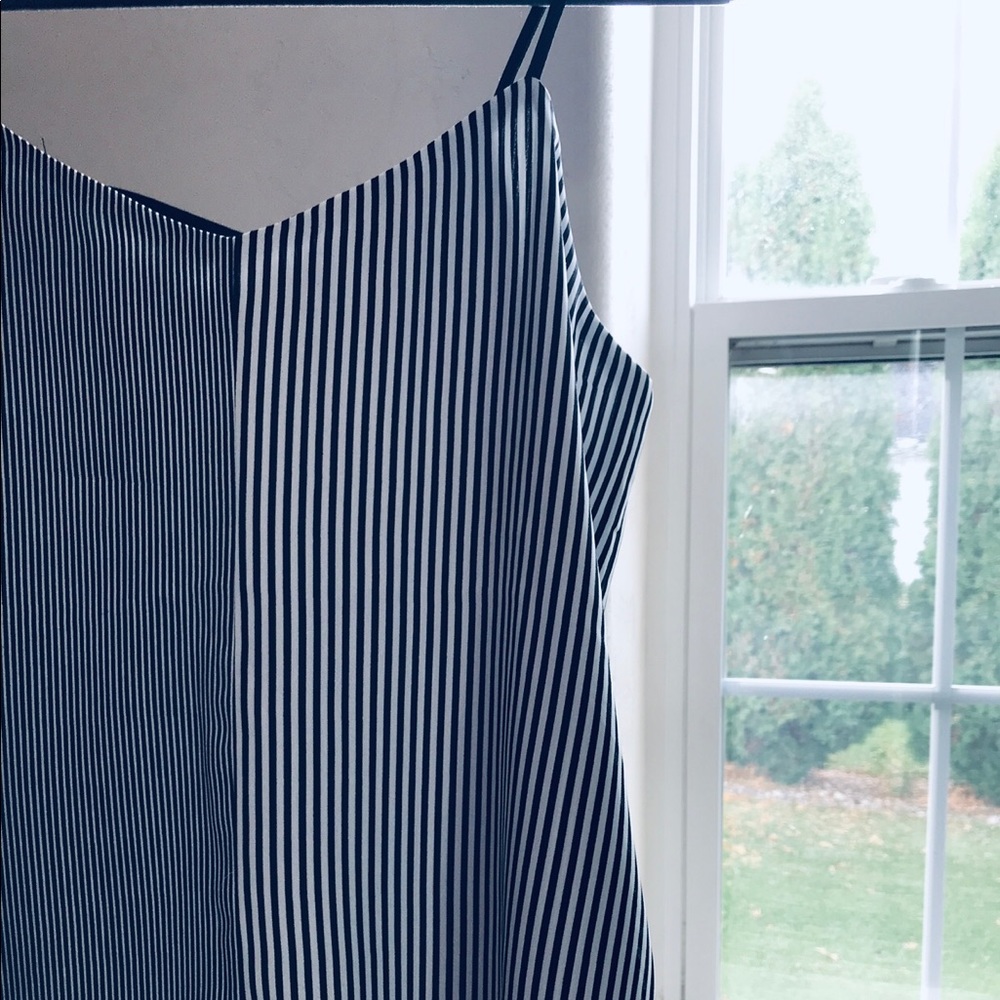 MAURICES | Black and White Striped Dressy Tank